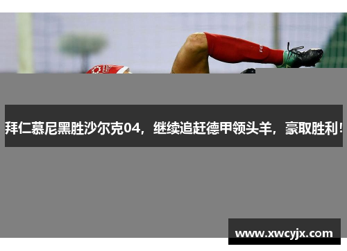 拜仁慕尼黑胜沙尔克04，继续追赶德甲领头羊，豪取胜利！